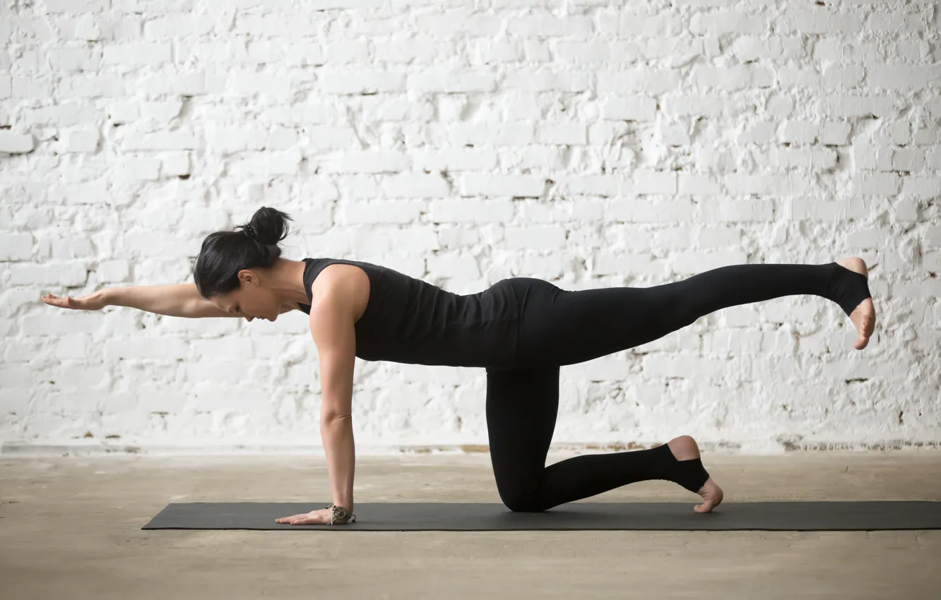 Photo wallpaper woman, pose, yoga