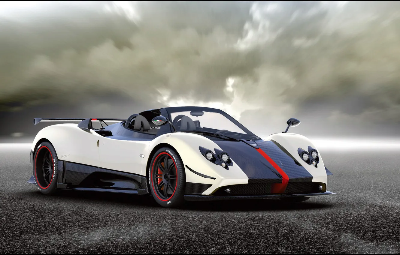 Photo wallpaper asphalt, cars, carbon, Pagani, cars, Zonda, auto wallpapers, car Wallpaper