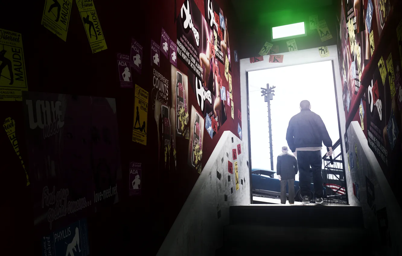 Photo wallpaper soldiers, the bandits, Grand Theft Auto IV, Niko Bellic