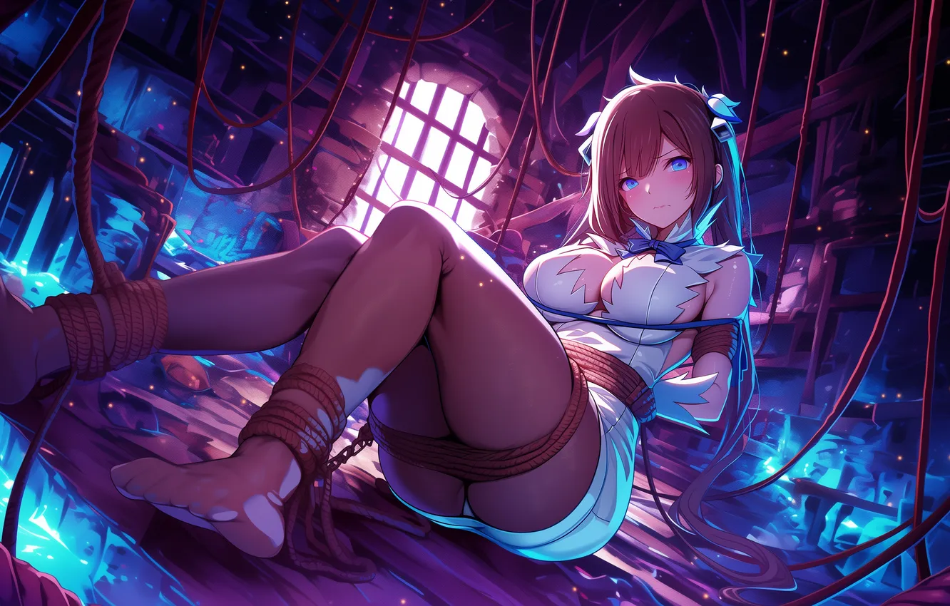 Photo wallpaper anime, anime, dungeon, dungeon, Hestia, Hestia, art +18, Is It Wrong to Try to Pick …