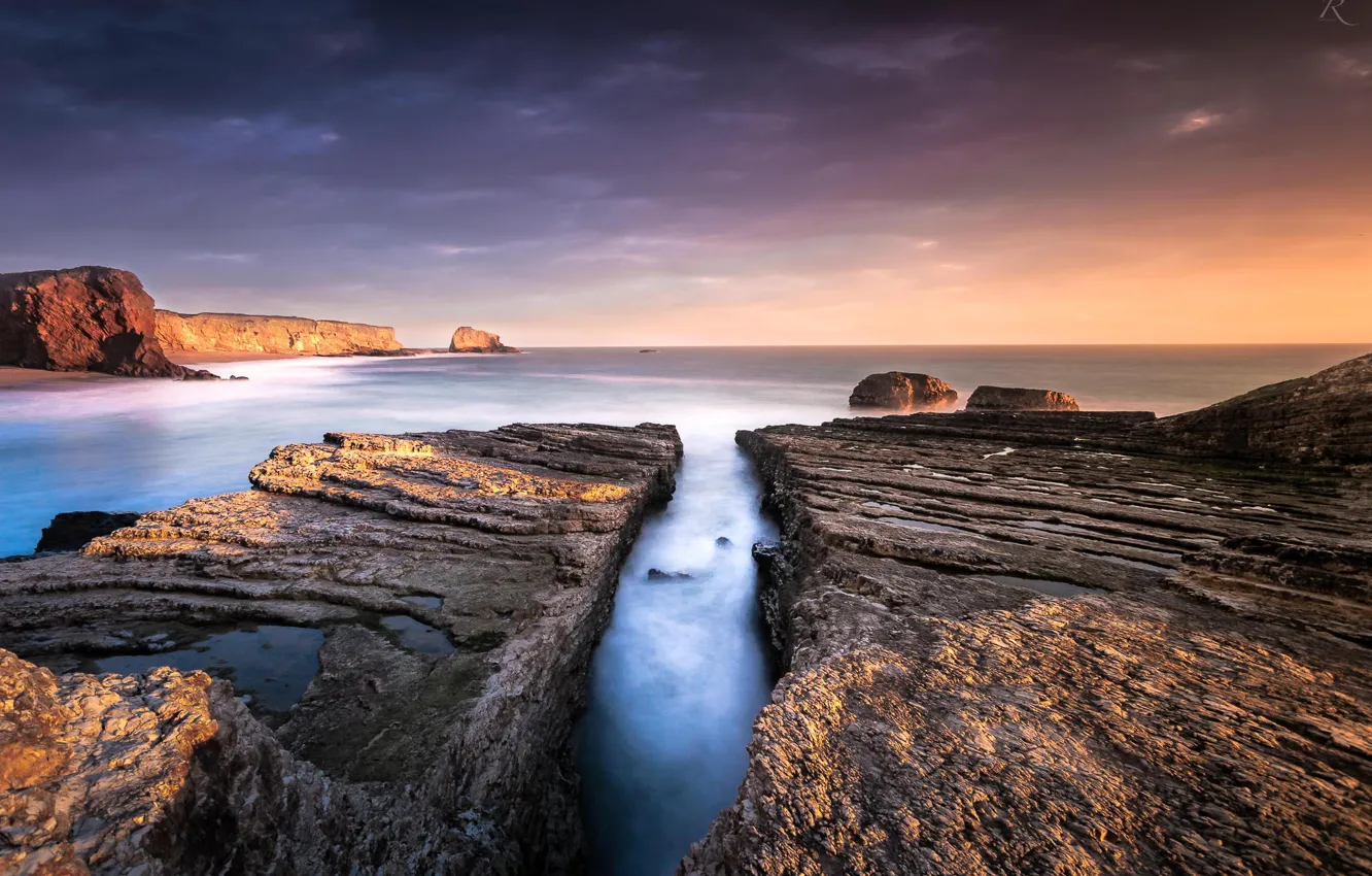 Photo wallpaper sea, landscape, rocks, coast