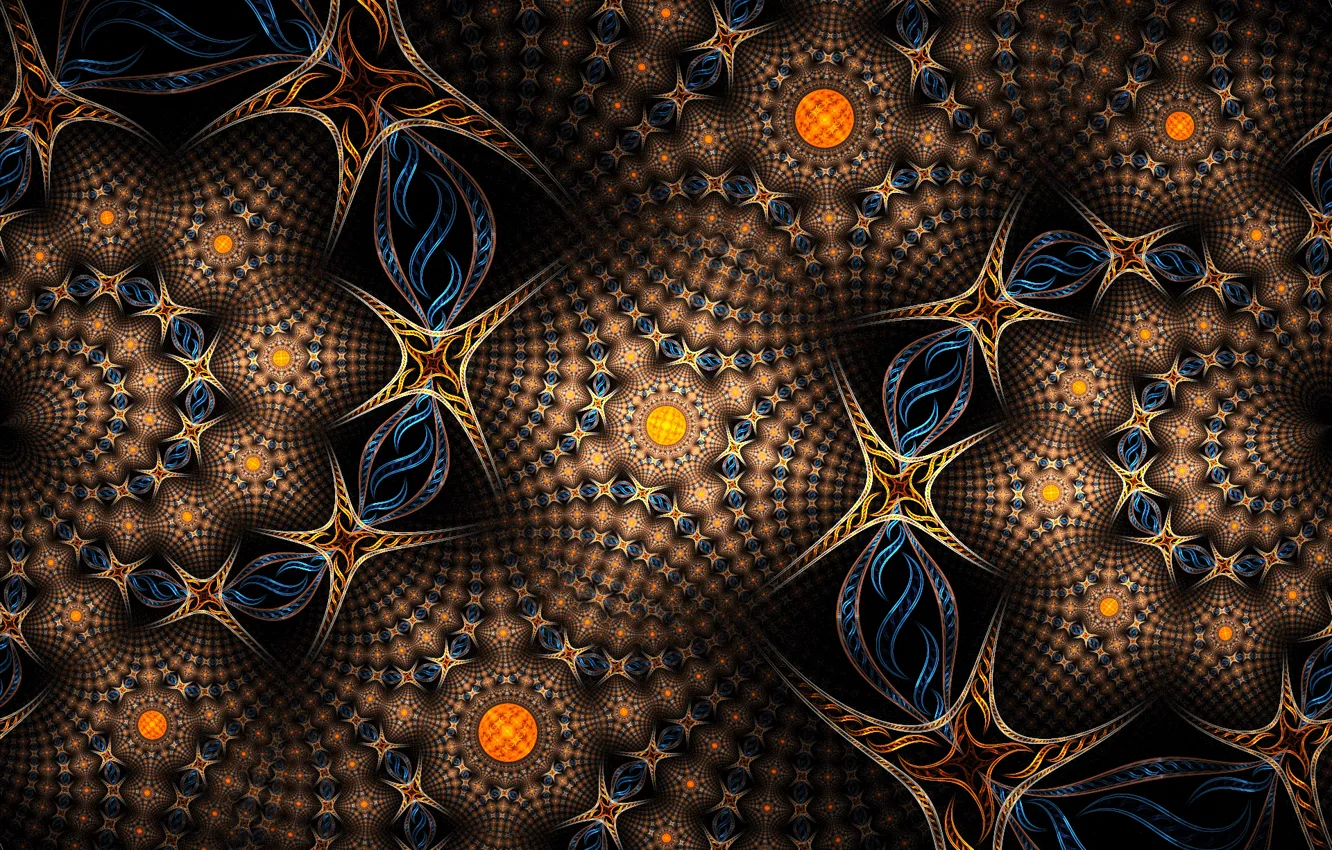 Photo wallpaper flower, light, pattern, color, symmetry