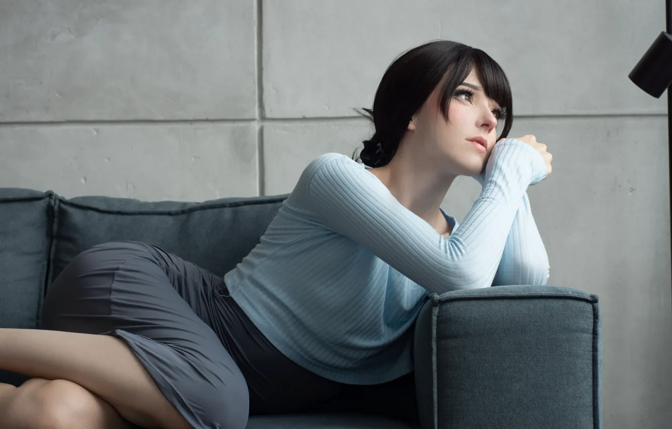 Photo wallpaper model, women, cosplay, brunette, women indoors, Candy Balll, Guitar Sister