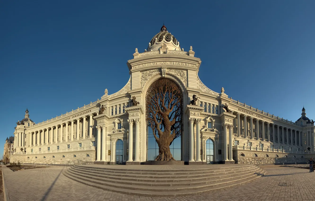 Photo wallpaper tree, architecture, Kazan, Tatarstan, The Palace of farmers