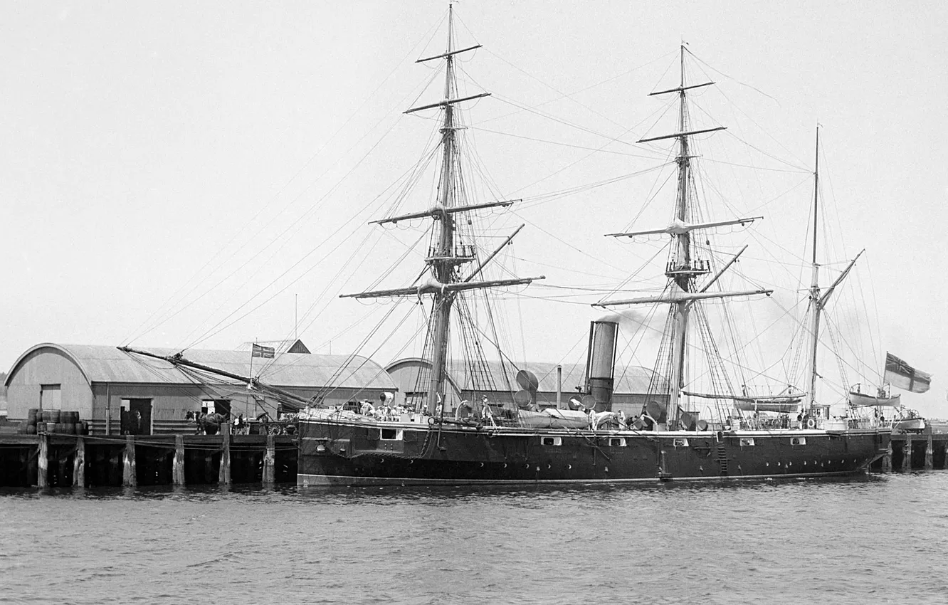 Photo wallpaper retro, screw, Sloops, HMS Royalist