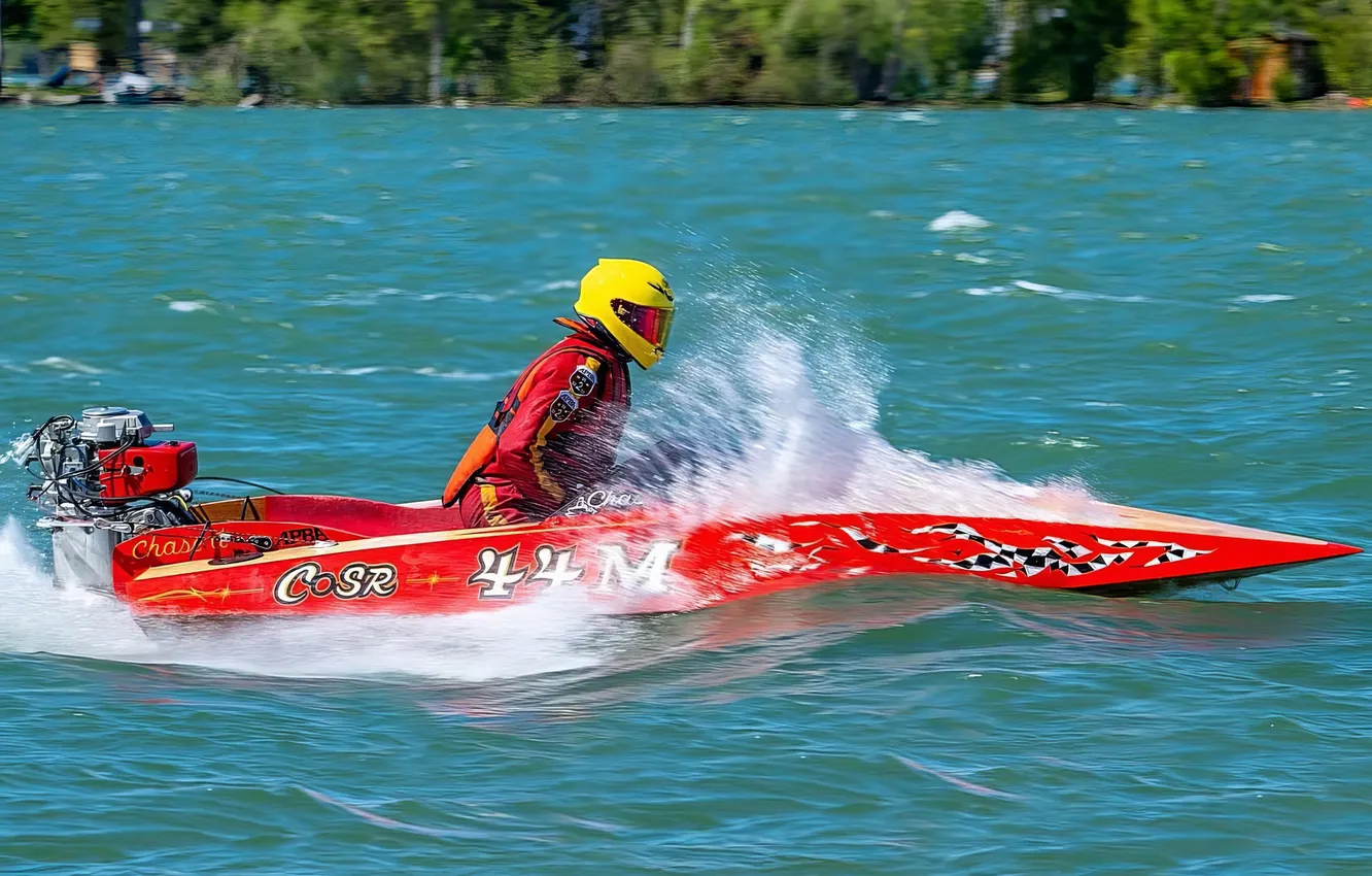 Photo wallpaper race, boat, speed