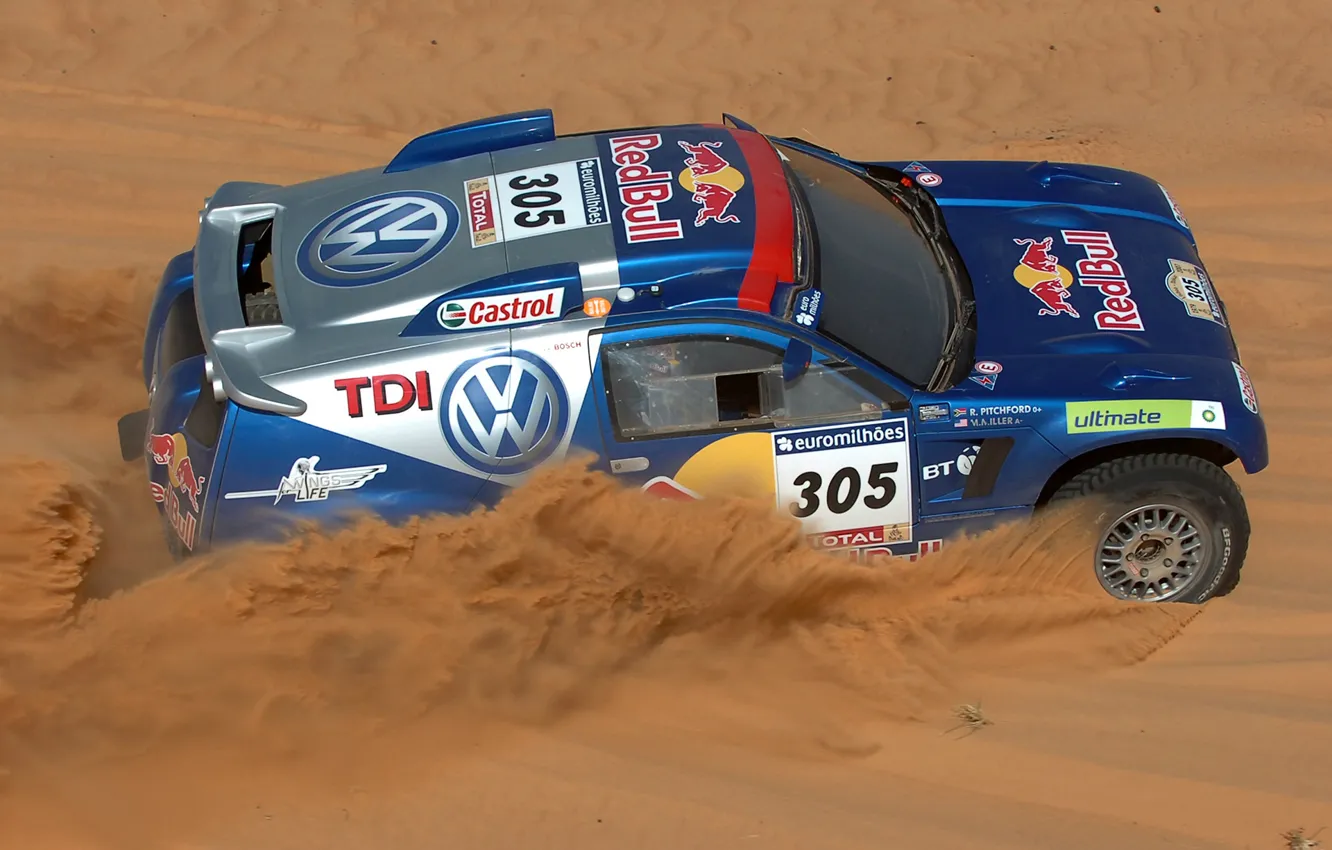 Photo wallpaper sand, Volkswagen, Touareg Race