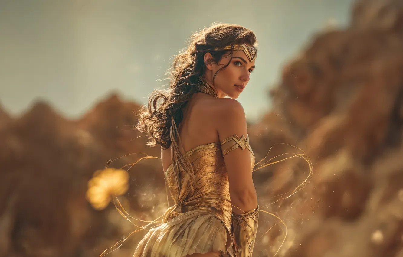 Photo wallpaper crown, wonder woman, justice, wears