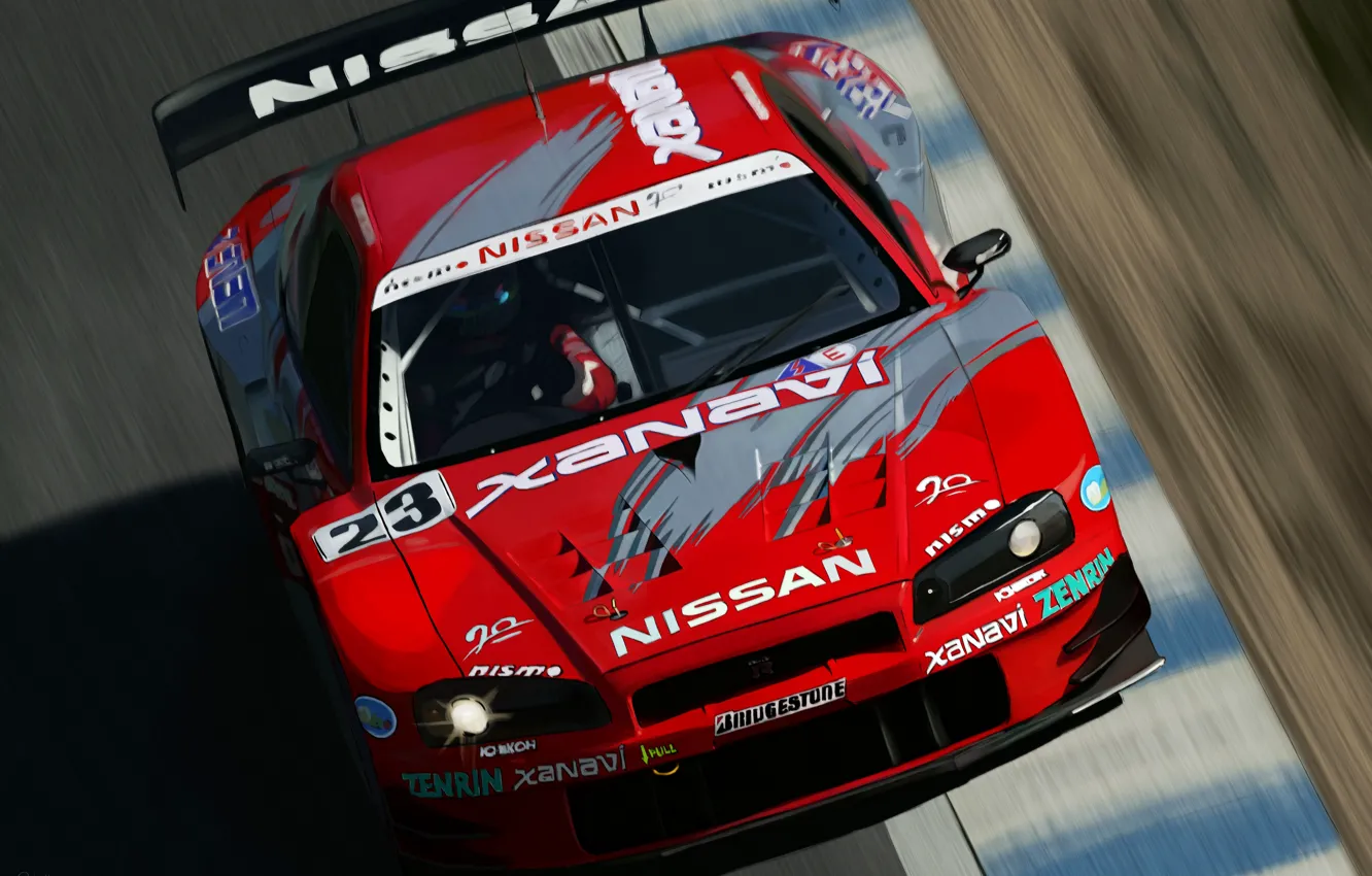 Photo wallpaper Nissan, art, R34, Nismo, Skyline GT-R, if you go through the tunnel, you'll see the …