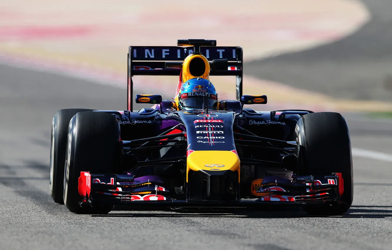 Photo wallpaper Background, Formula 1, Red Bull, Vettel