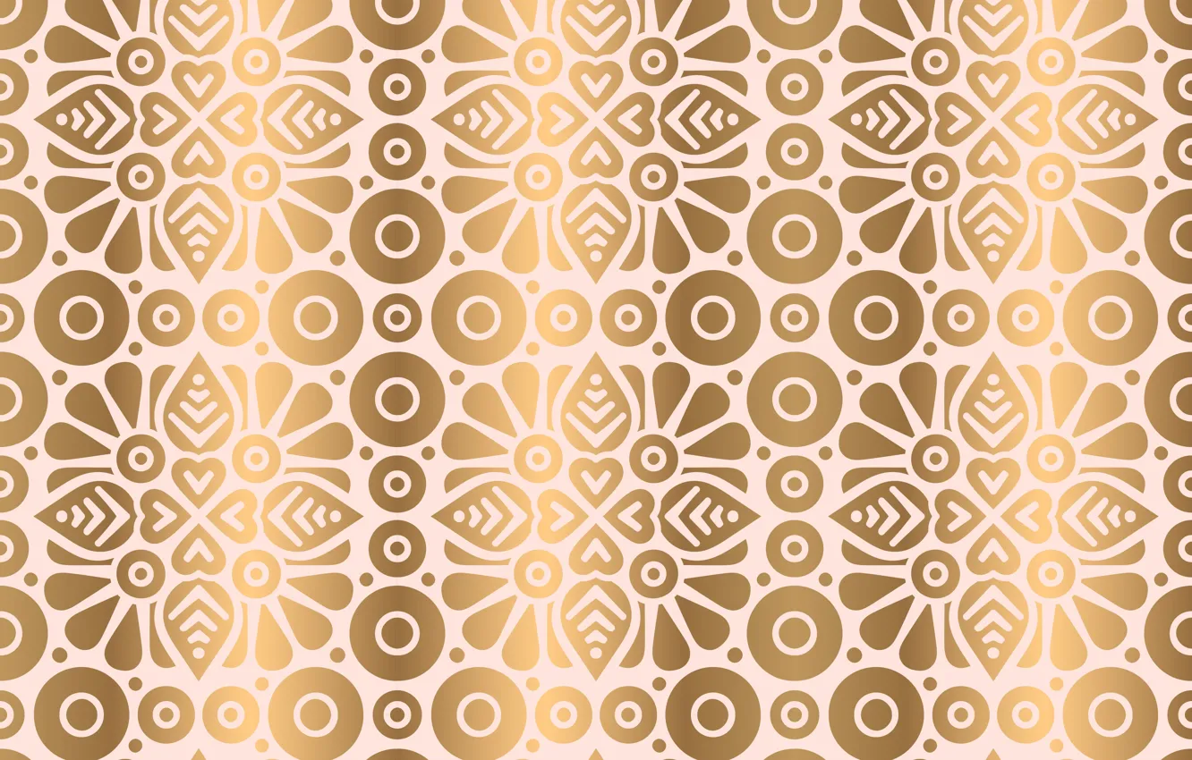 Photo wallpaper gold, texture, India, golden, ornament, pattern, floral