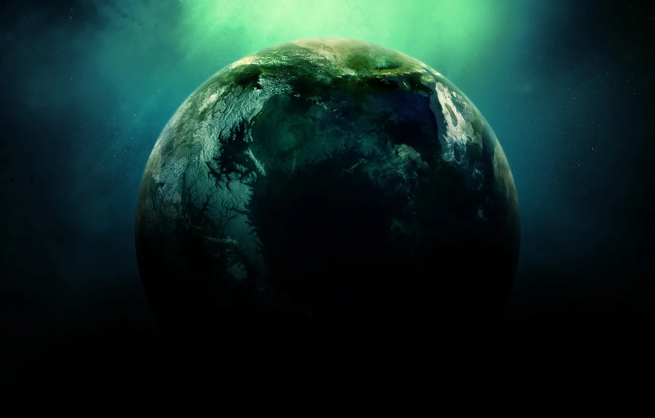 Photo wallpaper stars, space, glow, exoplanet