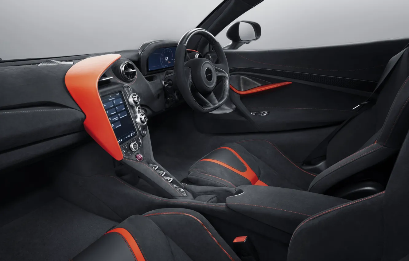 Photo wallpaper McLaren, supercar, salon, 2018, MSO, 720S, Stealth Theme