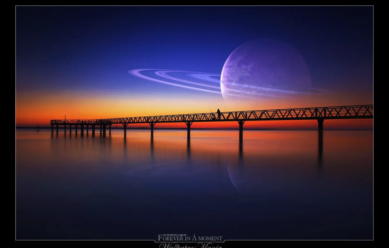 Photo wallpaper water, planet, pierce