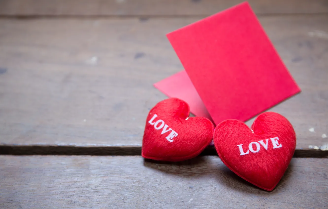 Photo wallpaper holiday, hearts, Valentine's day, postcard