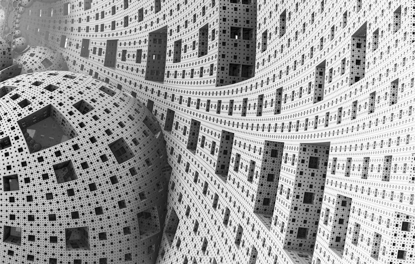Photo wallpaper balls, Cuba, distortion, cells, render