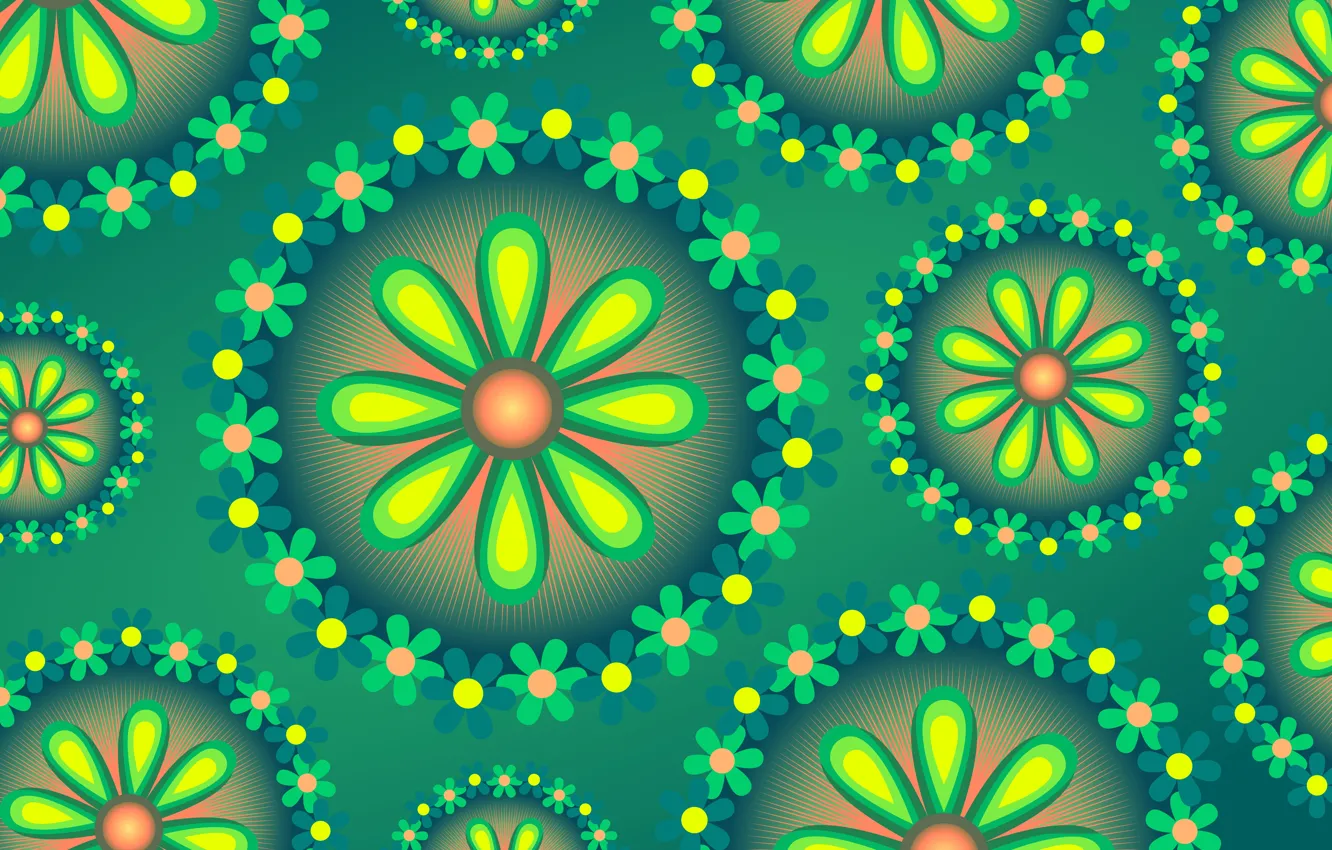 Photo wallpaper flowers, background, graphics, texture, digital art, flora