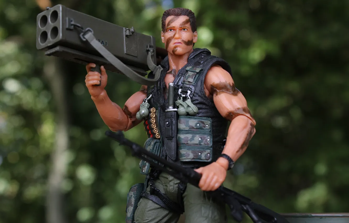 Photo wallpaper toy, Commando, Arnold Schwarzenegger, ammunition