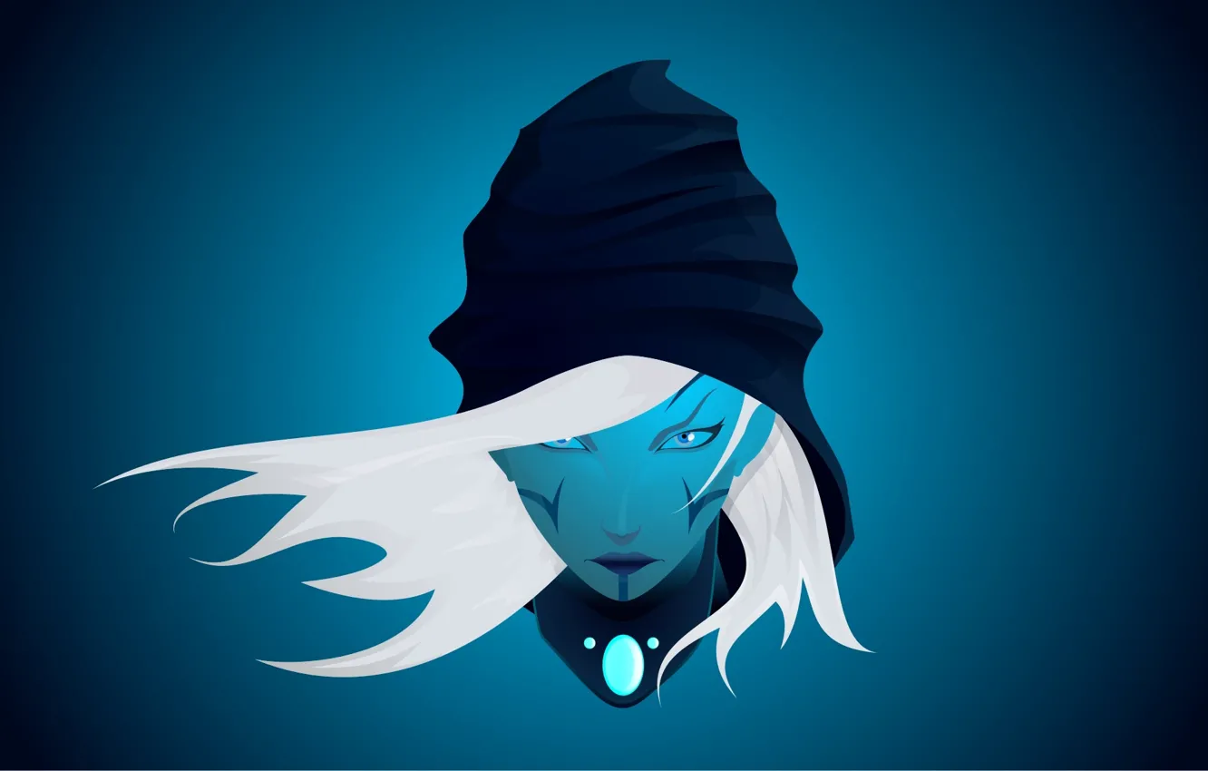 Photo wallpaper Traxex, Drow Ranger, Carry, Trueshot Aura, Gust, Marksmanship, Frost Arrows