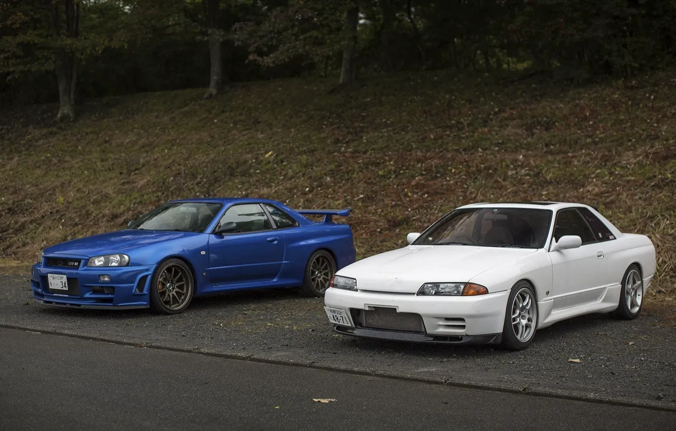 Photo wallpaper GTR, Japan, Nissan, R32, skyline, tuning, power, Turbo