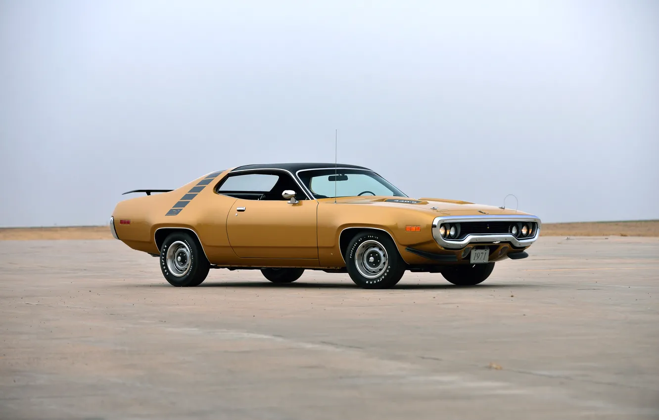 Photo wallpaper 1971, Plymouth, Plymouth, Road Runner, the road runner