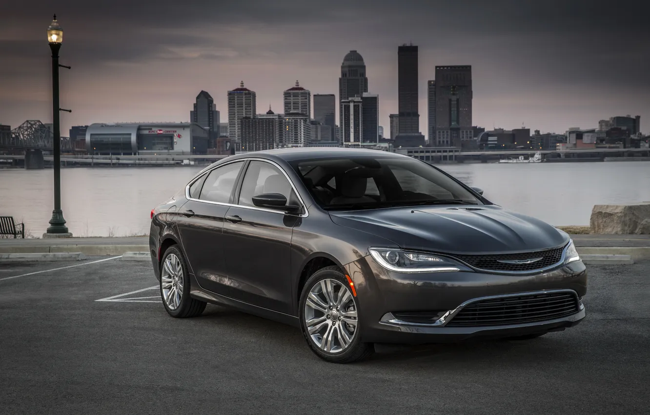 Photo wallpaper photo, Chrysler, Grey, Car, 2015, 200 C