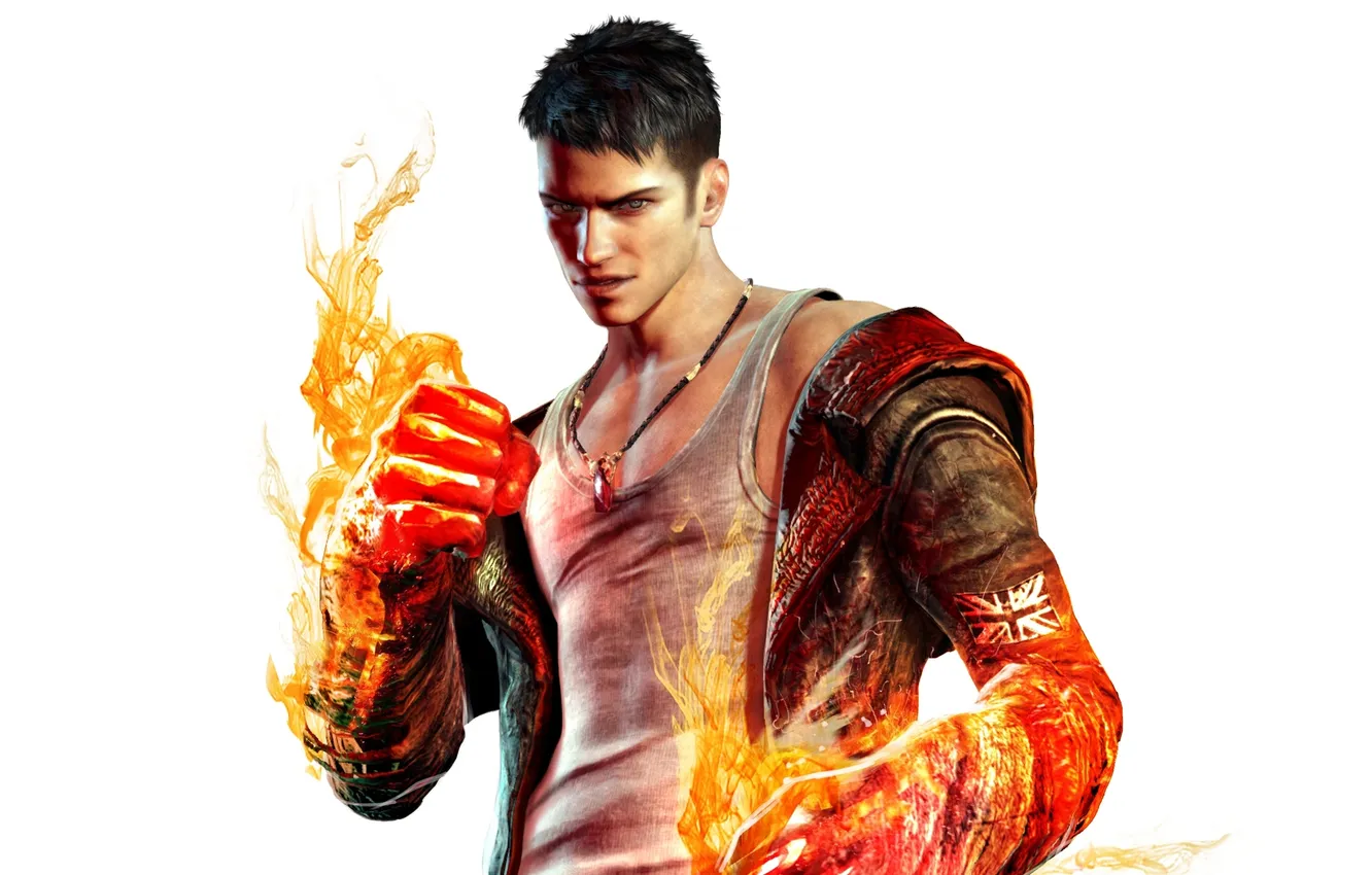 Photo wallpaper lights, weapons, the demon, pendant, gloves, Dante, DMC, Dante