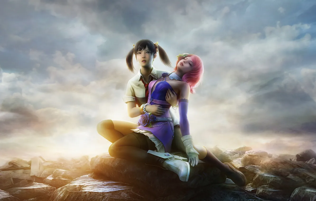 Photo wallpaper tekken, BLOOD VENGEANCE, Ling Xiaoyu, Alisa