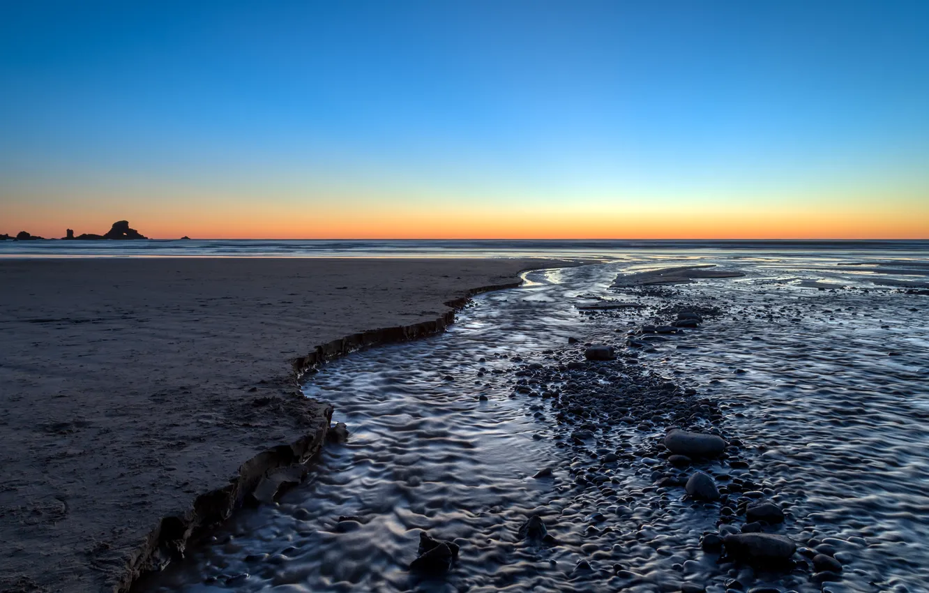 Photo wallpaper sand, beach, the ocean, Oregon, Indian Beach