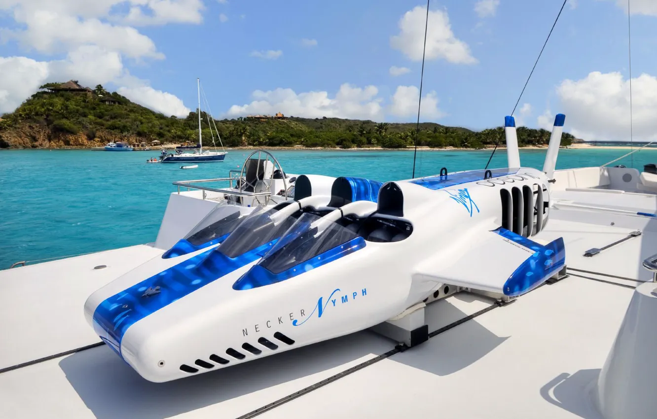 Photo wallpaper submarine, Caribbean, British Virgin Islands, Necker Nymph, Flying Submarine