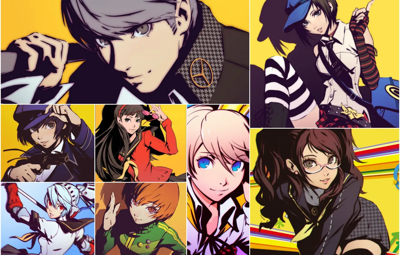Photo wallpaper collage, characters, Persona, Person