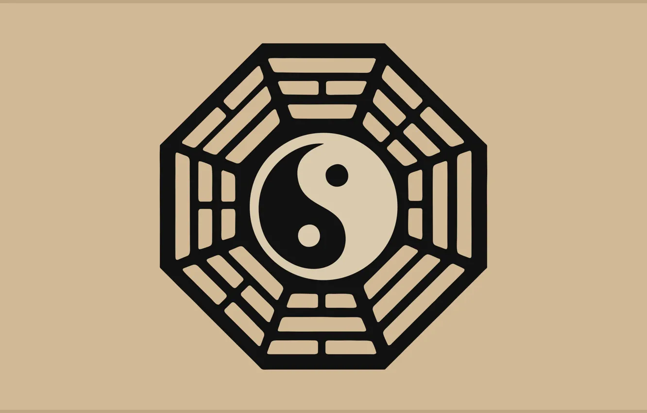 Photo wallpaper harmony, Yin, Yang, symbol, harmony, DAO, Tao, trigrams