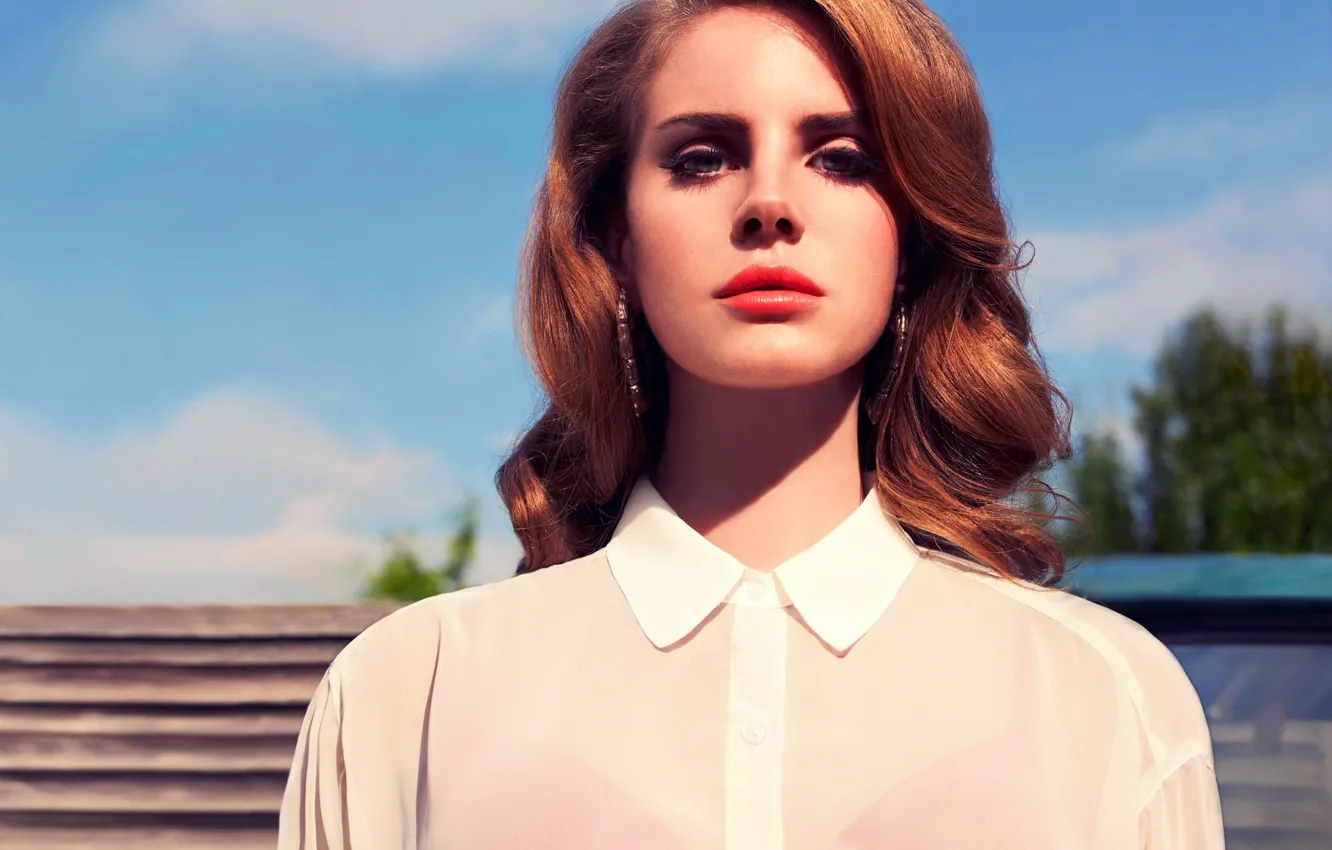 Photo wallpaper singer, red lipstick, Lana Del Rey, Lana Del Rey, indie pop