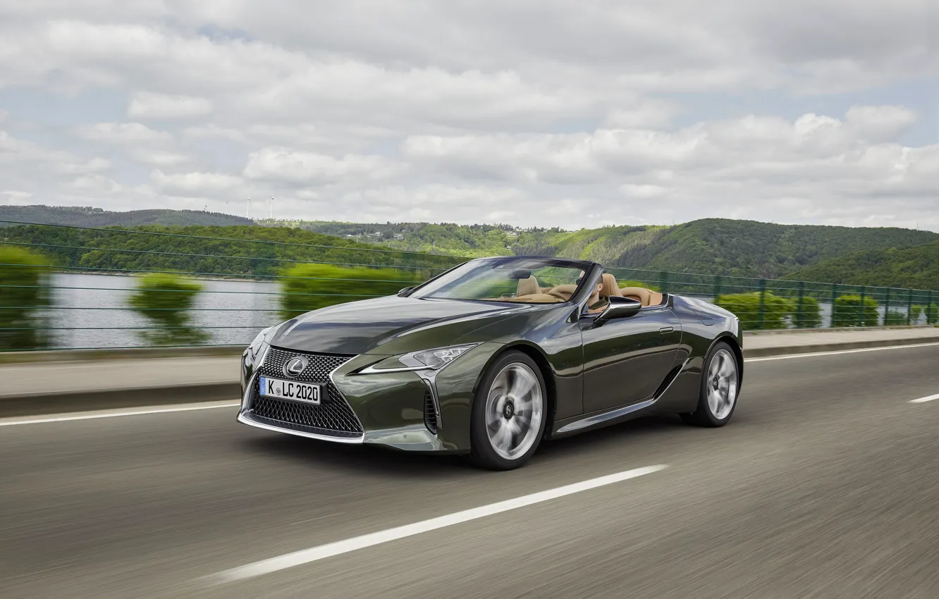 Photo wallpaper speed, Lexus, convertible, 2021, LC 500 Convertible