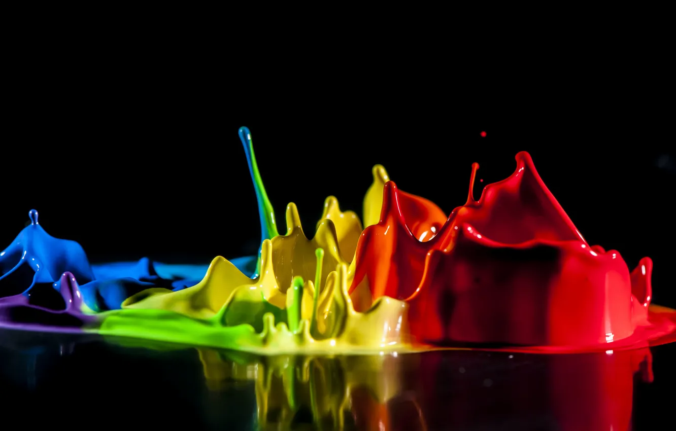 Photo wallpaper squirt, paint, color, splash, liquid