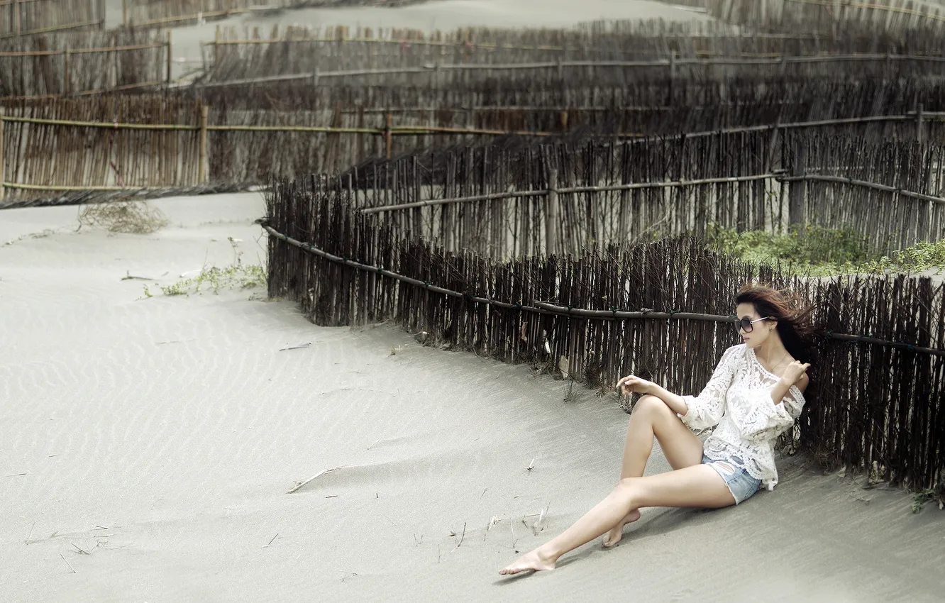 Photo wallpaper girl, pose, background