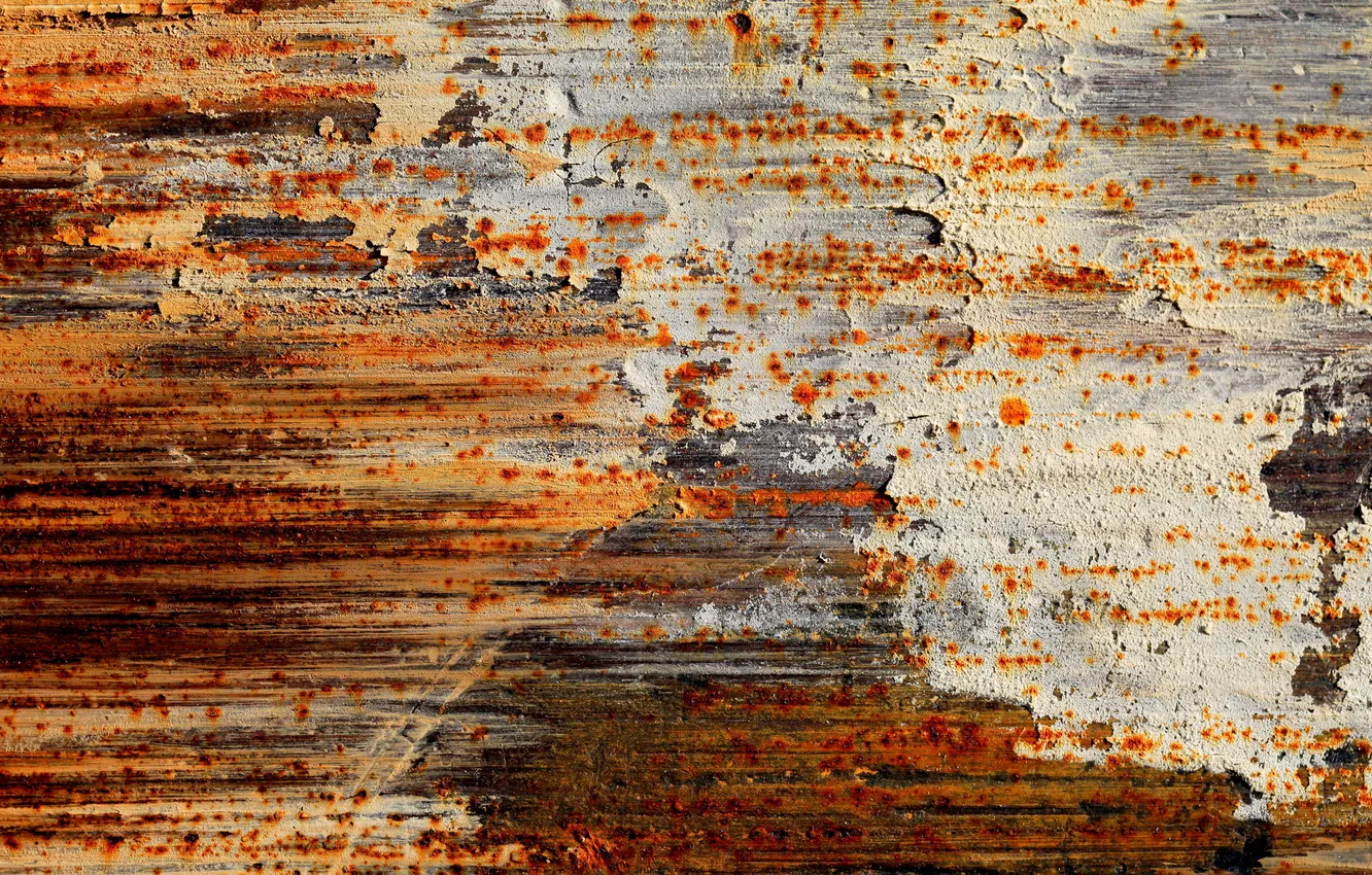 Photo wallpaper metal, paint, rust