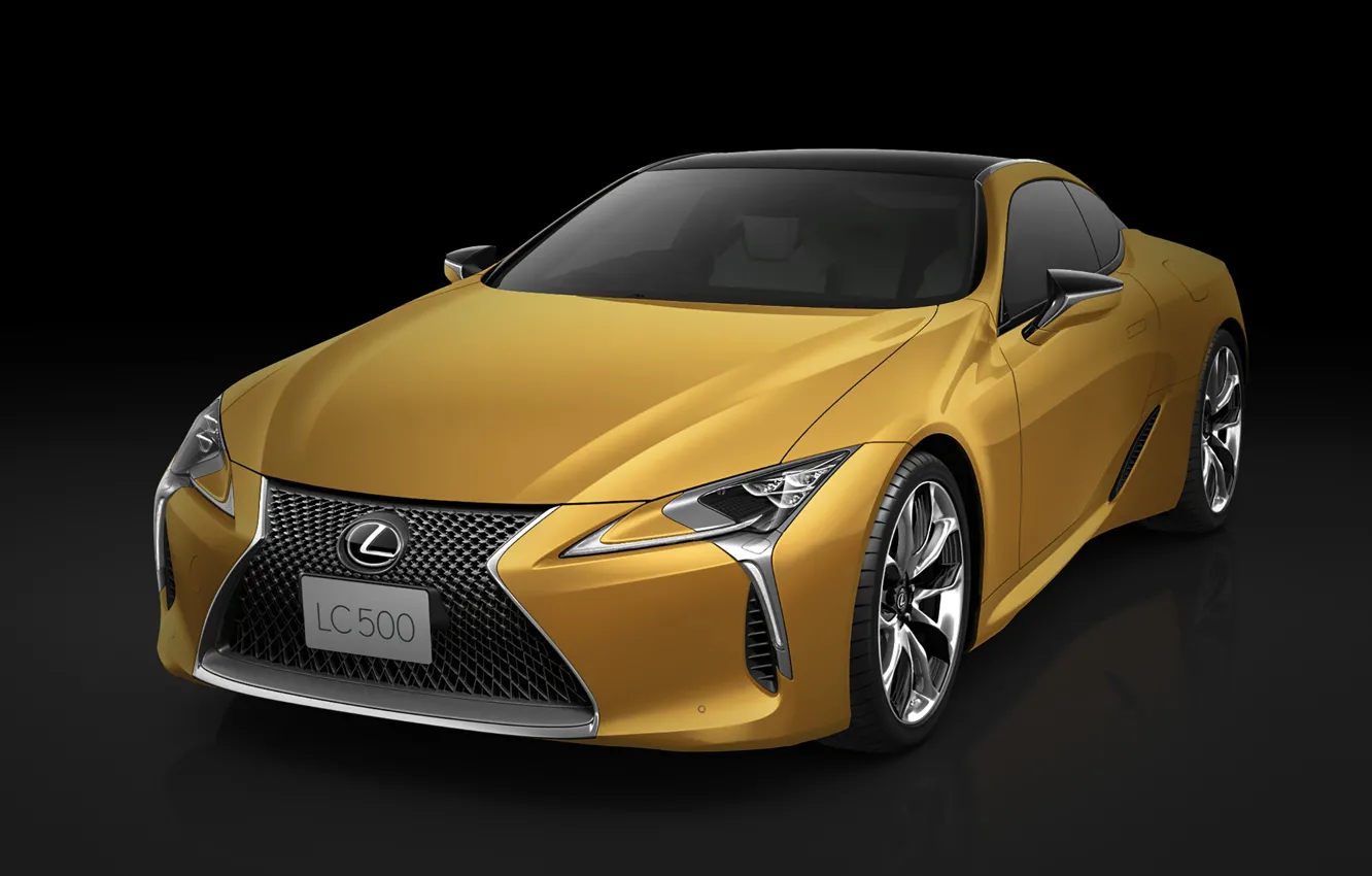 Photo wallpaper Lexus, 2018, LC 500, Luster Yellow