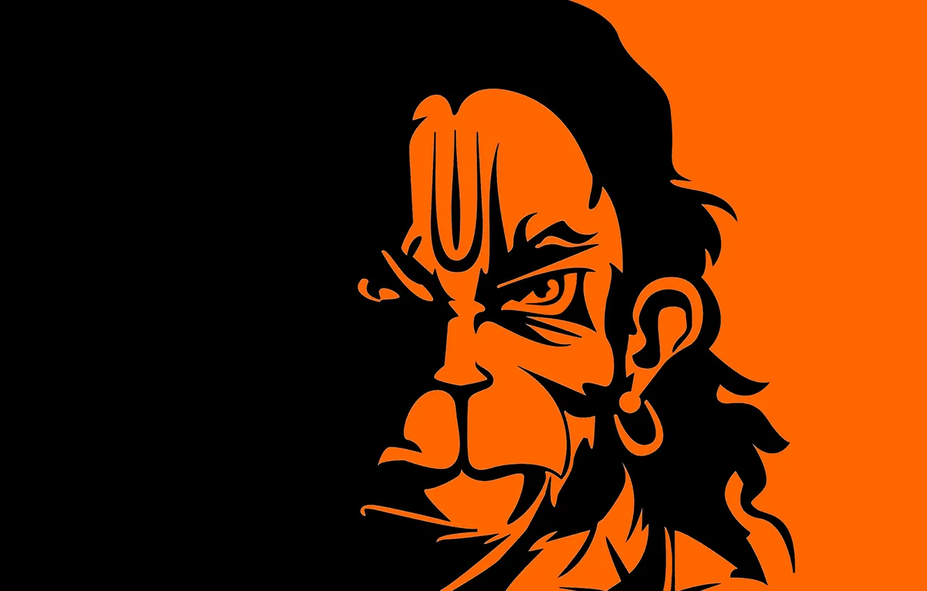 Photo wallpaper minimalism, Anjaneya, Lord Hanuman