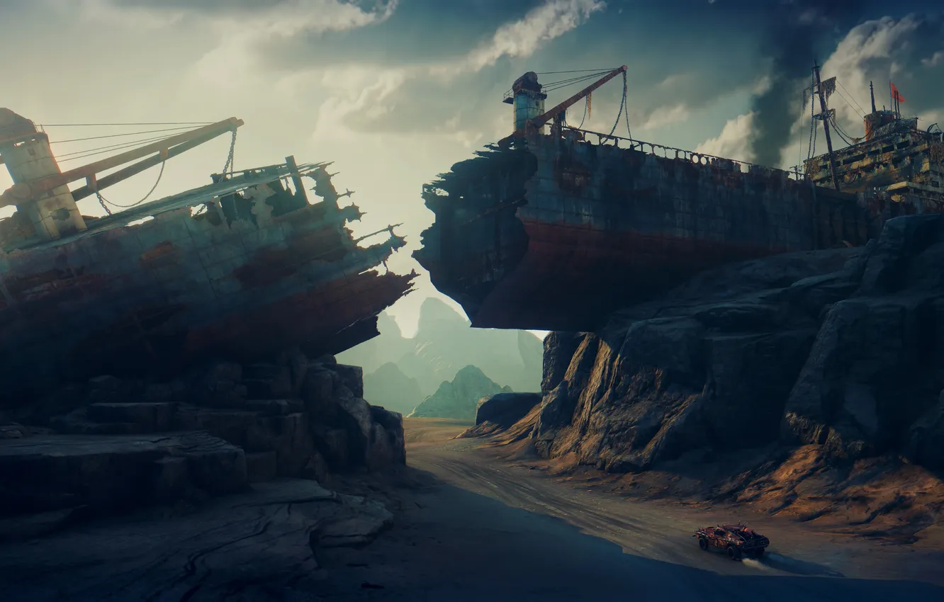 Photo wallpaper desert, Mad Max, Fury Road, Mad Max, Road rage