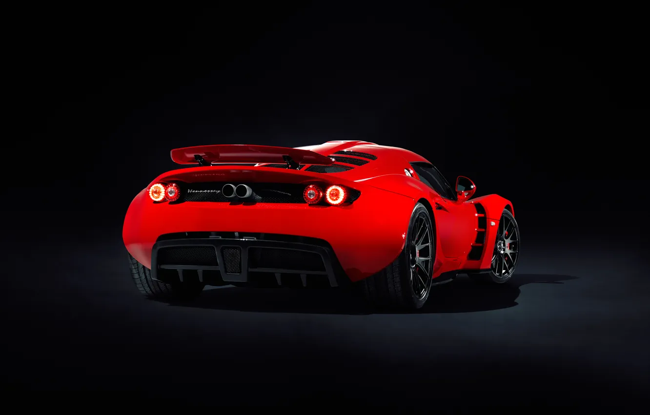 Photo wallpaper supercar, 2011, the dark background, Hennessey, Venom GT, Supercar, dark background, the only instance