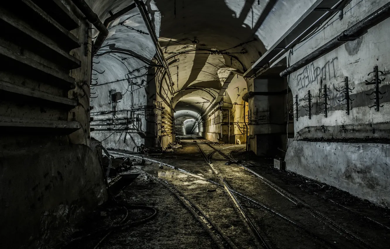 Photo wallpaper the city, metro, subway