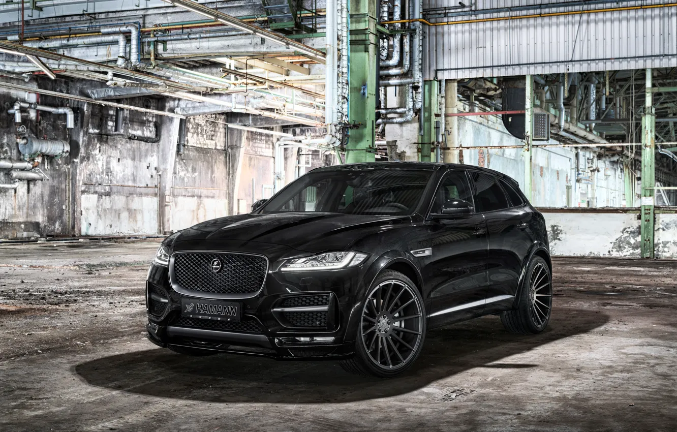 Photo wallpaper black, Jaguar, Jaguar, Hamann, Black, crossover, F-Pace