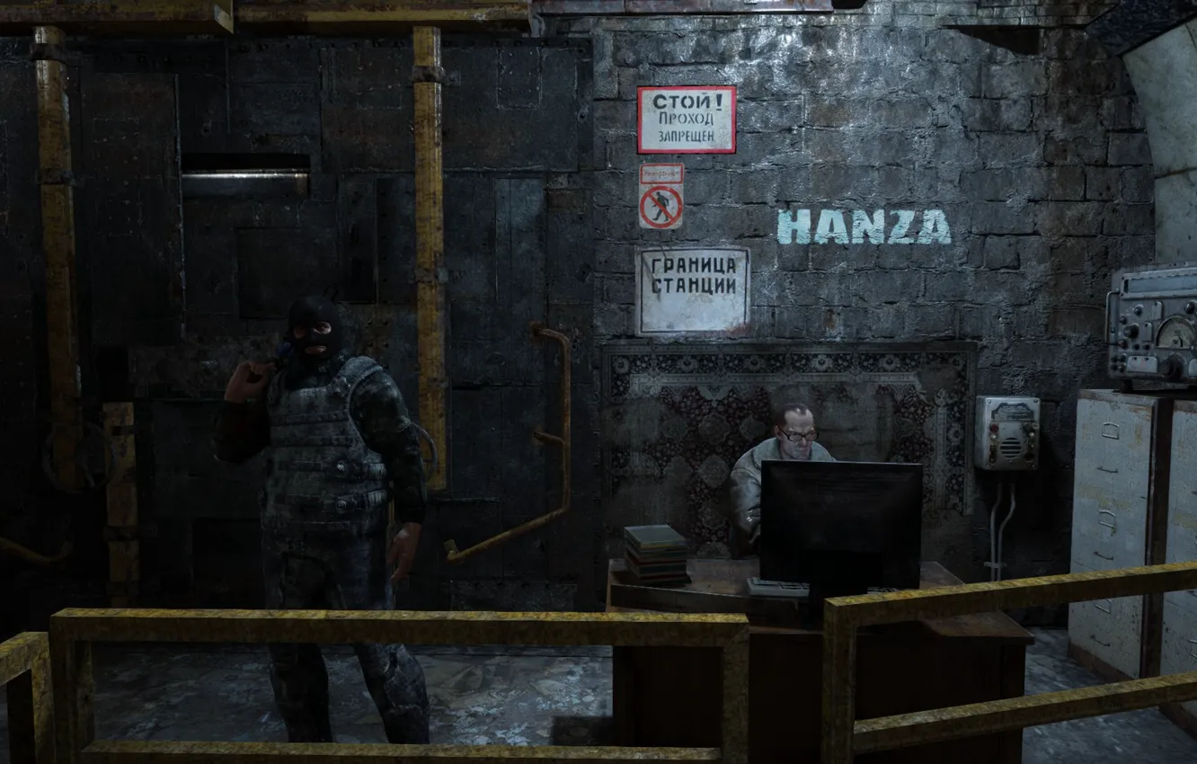 Photo wallpaper carpet, station, metro 2033, Metro 2033, artem metro station, Hanza