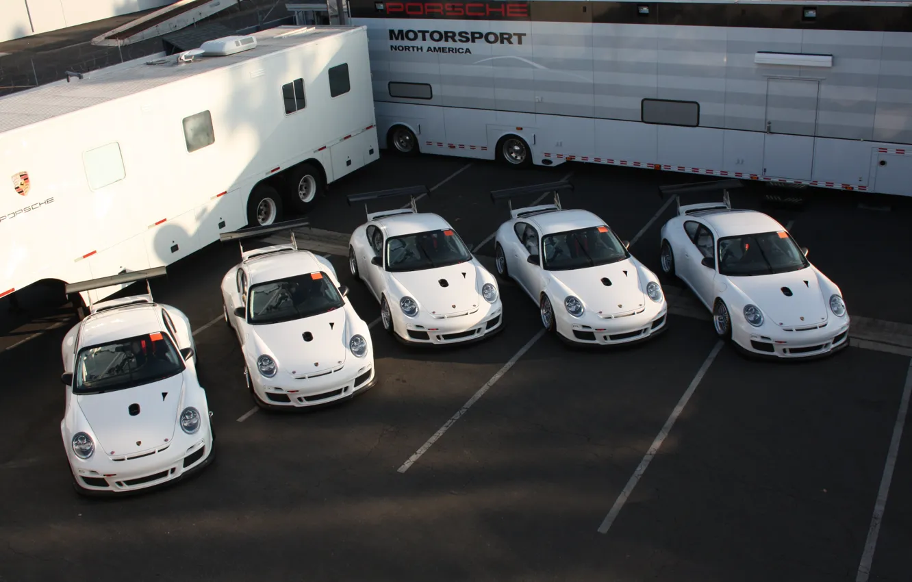 Photo wallpaper white, Porsche, Porsche Develops New 911 GT3, vans, Kara