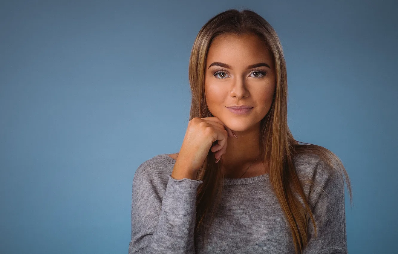 Photo wallpaper eyes, look, face, background, hair, beauty, Felicia