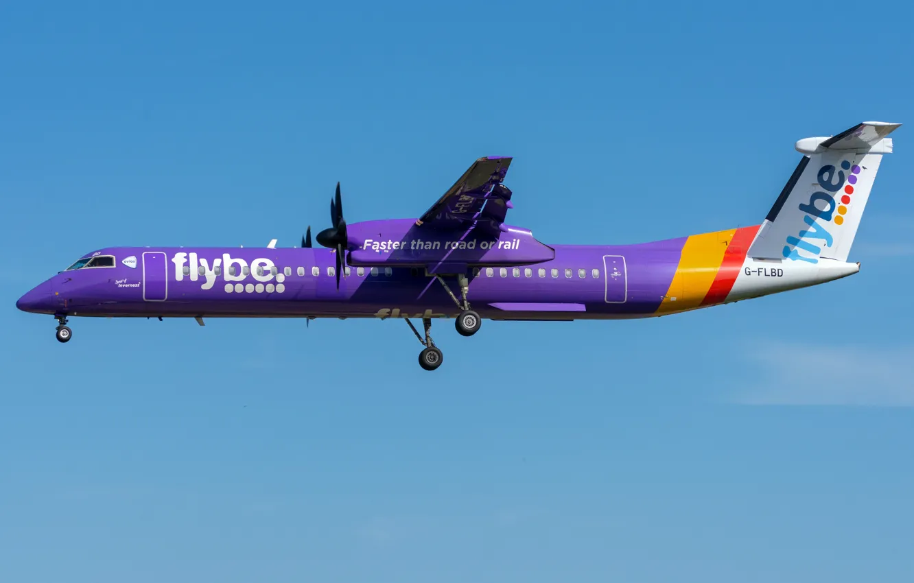 Photo wallpaper Bombardier, FlyBE, DHC-8-Q400