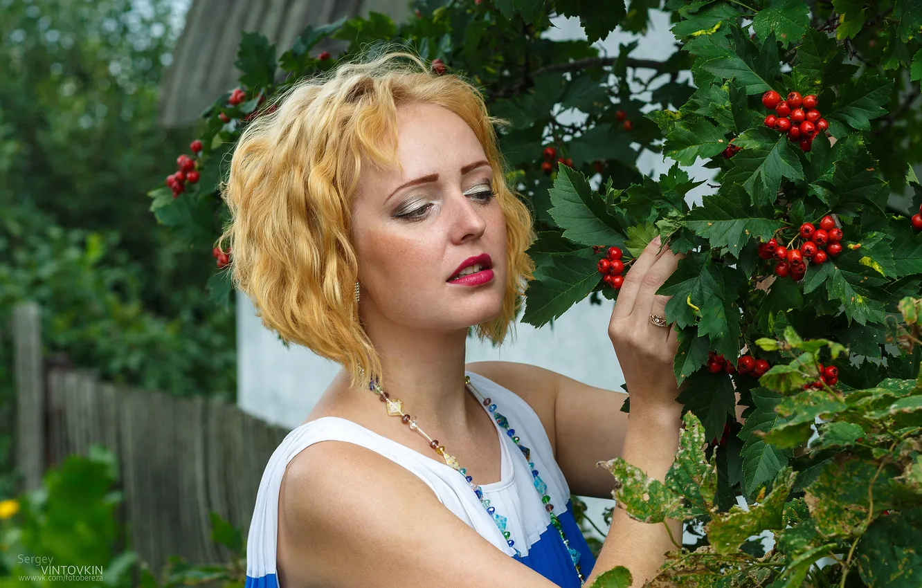 Photo wallpaper girl, model, blonde, beauty, beauty, portrait, Malvina