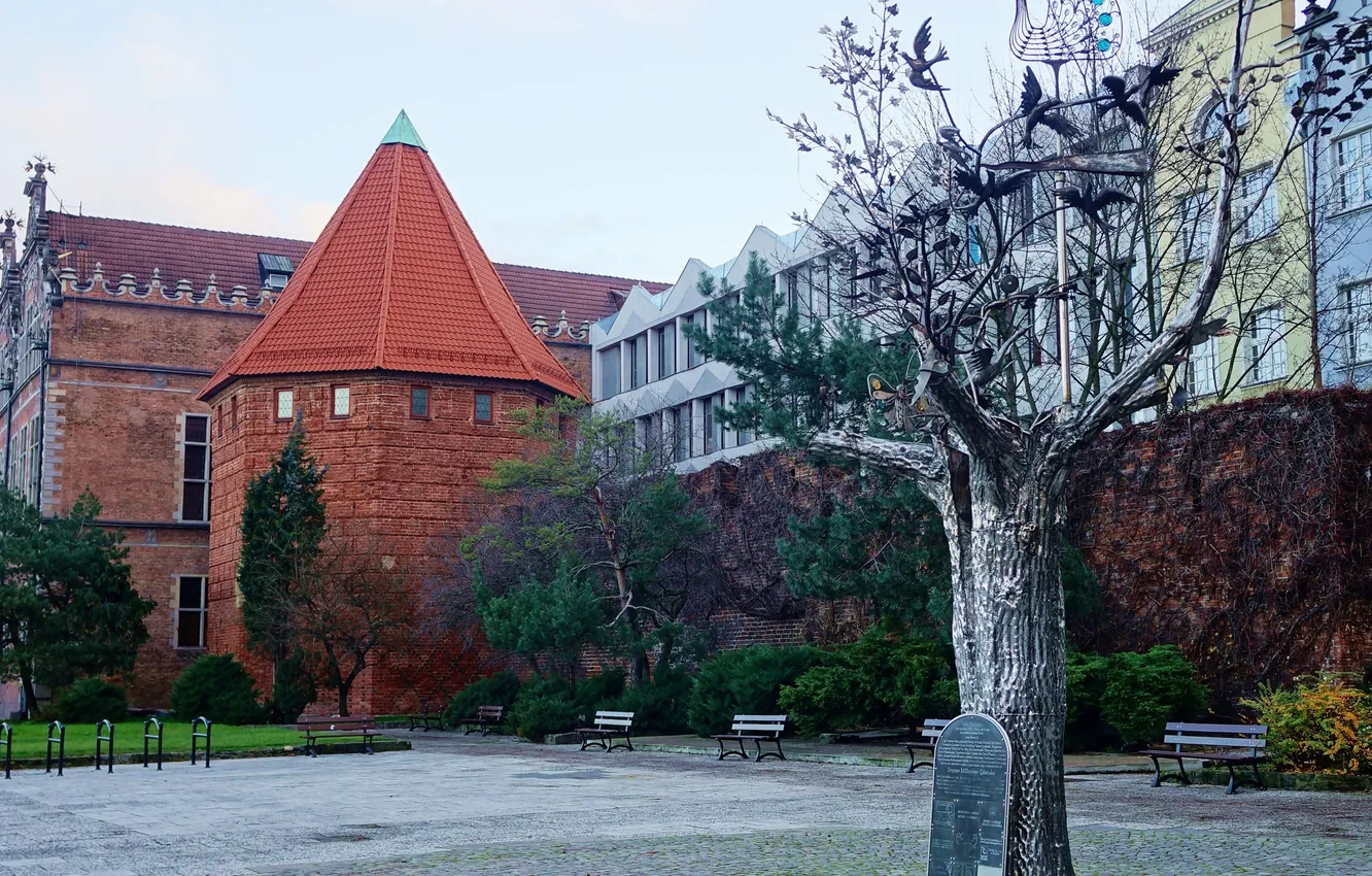 Photo wallpaper street, building, Gdansk