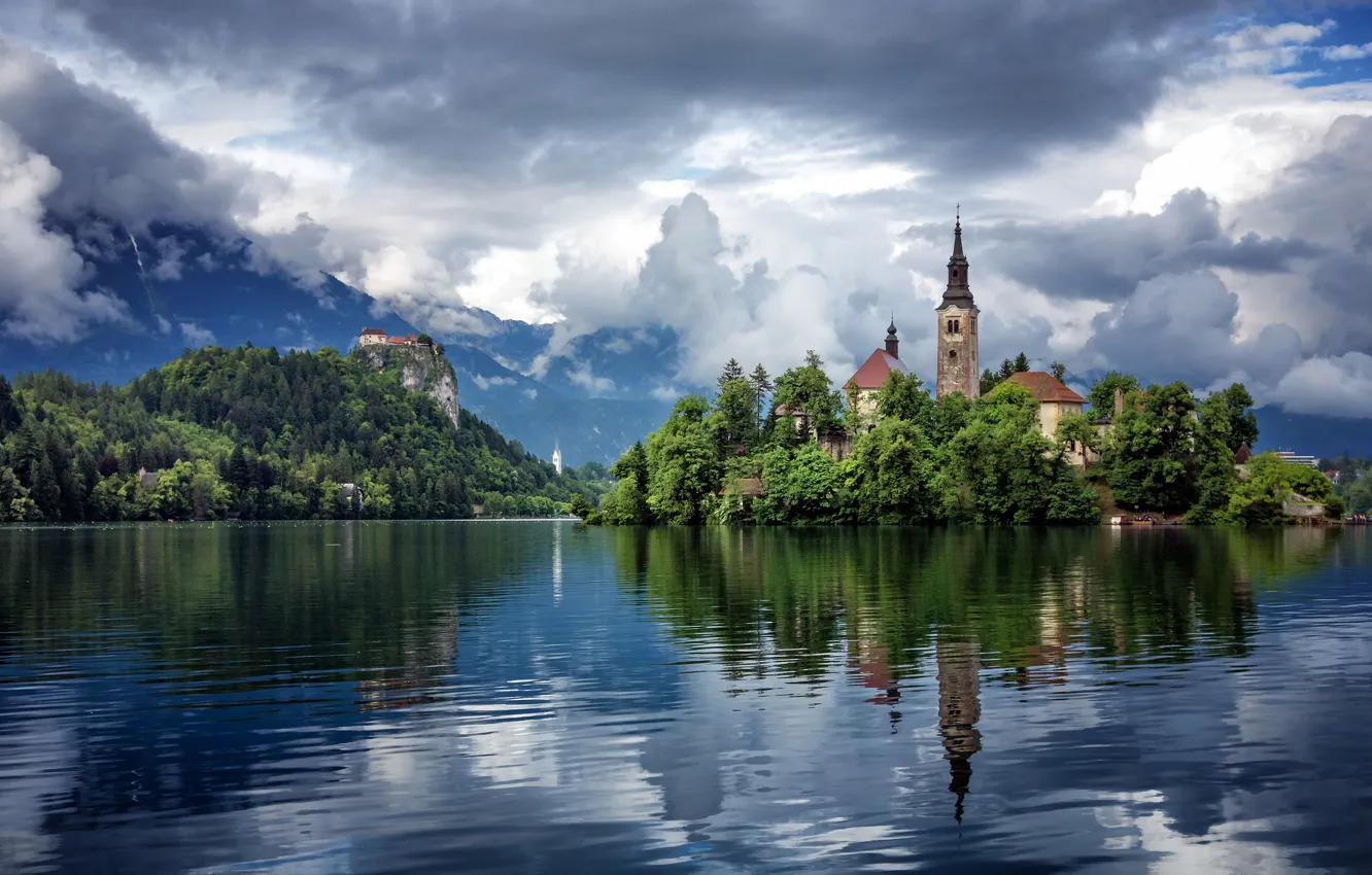 Photo wallpaper nature, Lake Bled, Slovenia